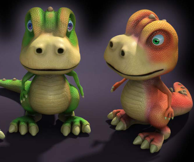 Maya Tutorial: Burt The Cartoon Dinosaur Vol 2 - Texturing