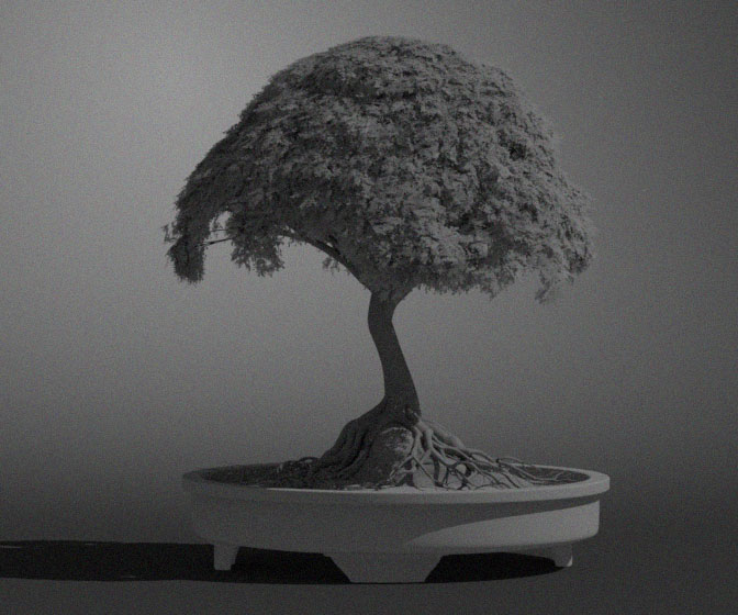 Maya Tutorial: Creating props for set dressing - Bonsai tree